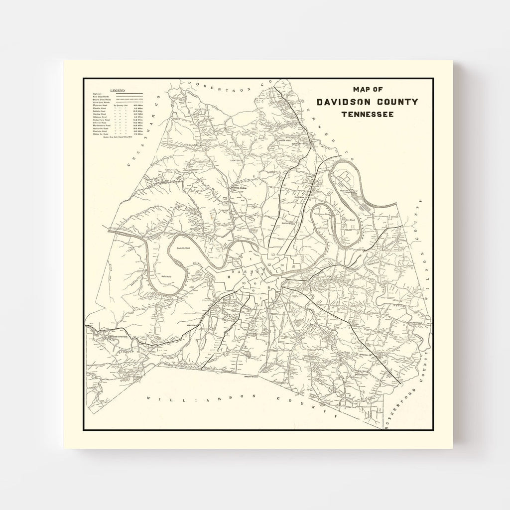 Vintage Cherokee National Forest Map 1939