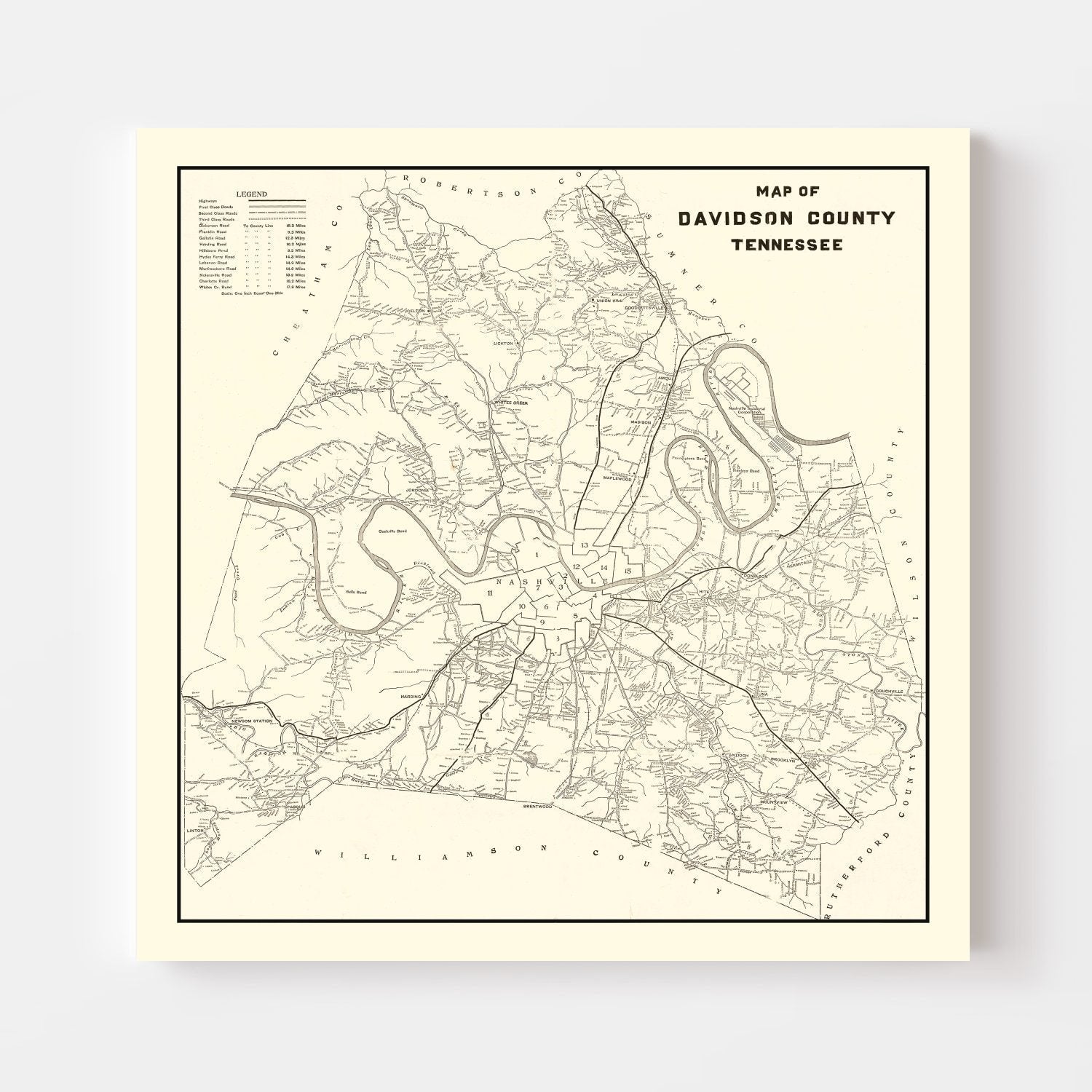 Vintage Cherokee National Forest Map 1939