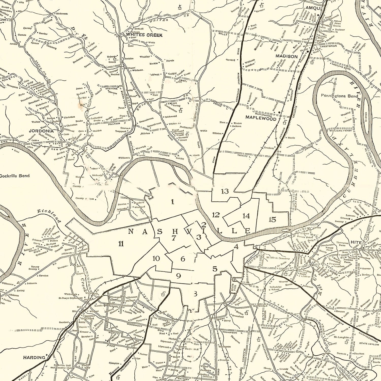 Vintage Cherokee National Forest Map 1939