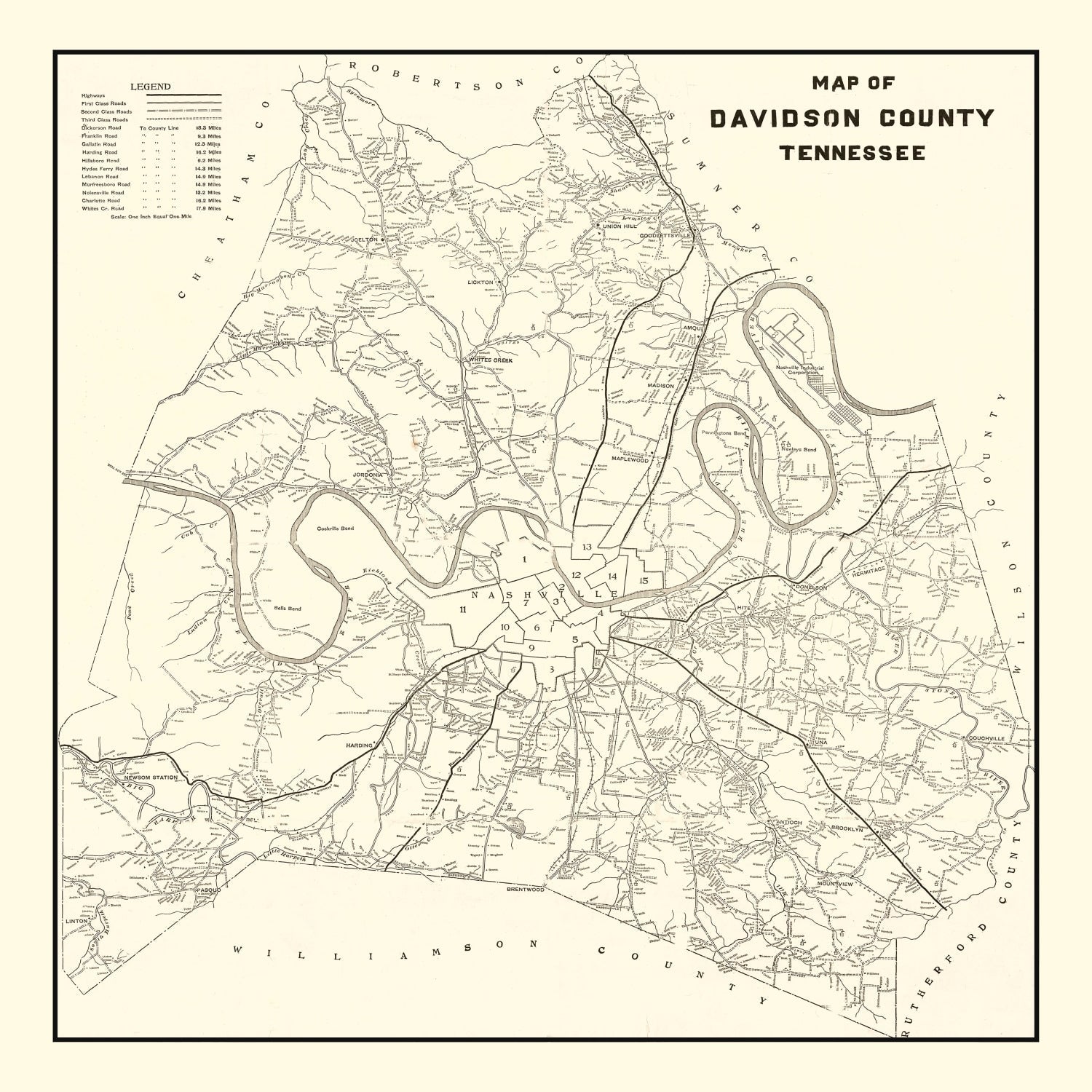 Vintage Cherokee National Forest Map 1939