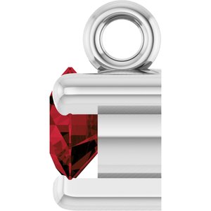 Platinum Natural Mozambique Garnet Dangle