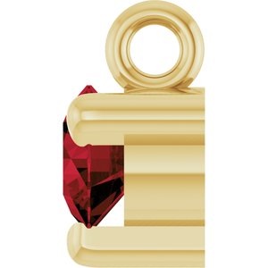 14K Yellow Natural Mozambique Garnet Dangle