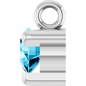 Platinum Natural Aquamarine Dangle