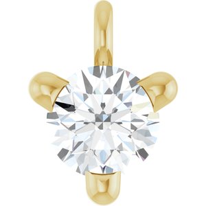 14K Yellow 1/10 CT Natural Diamond Dangle