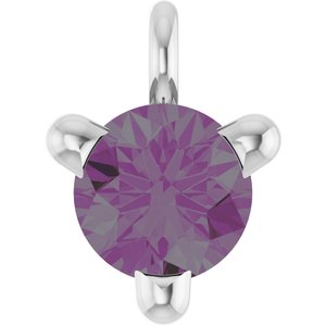 Platinum Lab-Grown Alexandrite Petite Pav���� Dangle