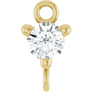 14K Yellow Gold 1/10 CT Natural Diamond Petite Pav���� Link