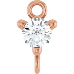 14K Rose Gold 1/10 CT Lab-Grown Diamond Petite Pav���� Link