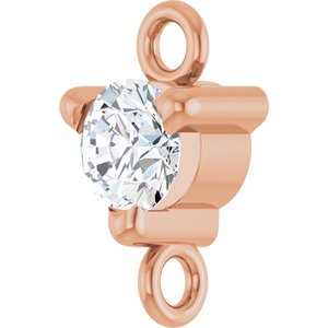 14K Rose Gold 1/10 CT Lab-Grown Diamond Petite Pav���� Link