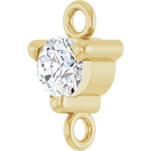 14K Yellow Gold 1/10 CT Lab-Grown Diamond Petite Pav���� Link