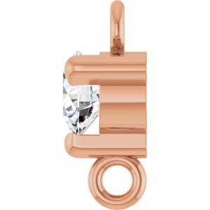 14K Rose Gold 1/10 CT Lab-Grown Diamond Petite Pav���� Link