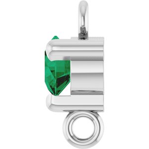 Platinum Lab-Grown Emerald Petite Pav���� Link