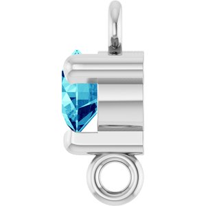 Platinum Natural Blue Zircon Petite Pav���� Link