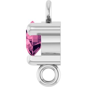 Platinum Natural Pink Tourmaline Petite Pav���� Link