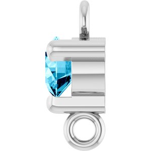 Platinum Natural Aquamarine Petite Pav���� Link