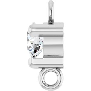 14K White Gold 1/10 CT Lab-Grown Diamond Petite Pav���� Link