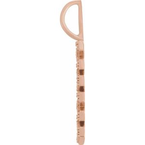 14K Rose Gold 1/10 CTW Natural Diamond Mama Charm/Pendant – image 2