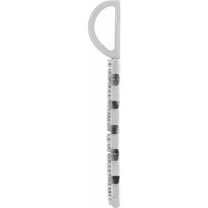 Continuum Sterling Silver .80 mm Round Accented Mama Charm/Pendant Mounting – image 8
