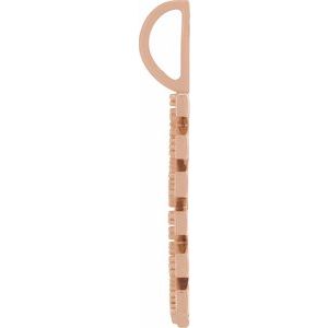 10K Rose Gold .80 mm Round Accented Mama Charm/Pendant Mounting – image 8
