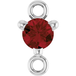 Platinum Petite Pav���� Natural Mozambique Garnet Link