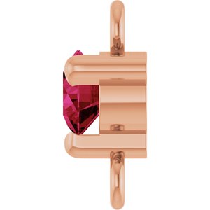 14K Rose Gold Petite Pav���� Lab-Grown Ruby Link