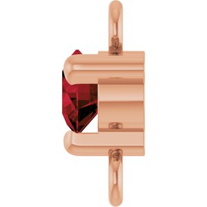 14K Rose Gold Petite Pav����  Natural Mozambique Garnet Link