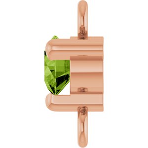 14K Rose Gold Petite Pav���� Natural Peridot Link