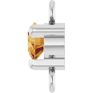 Platinum Petite Pav���� Natural Citrine Link