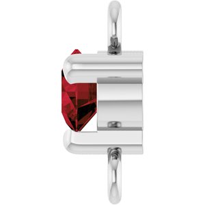 Platinum Petite Pav���� Natural Mozambique Garnet Link