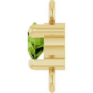 14K Yellow Gold Petite Pav����  Natural Peridot Link