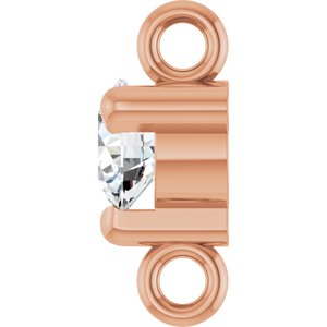 14K Rose Gold Petite Pav���� 1/10 CT Lab-Grown Diamond Link