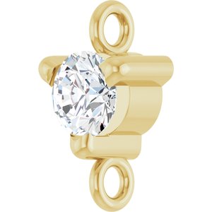 14K Yellow Gold Petite Pav���� 1/10 CT Lab-Grown Diamond Link