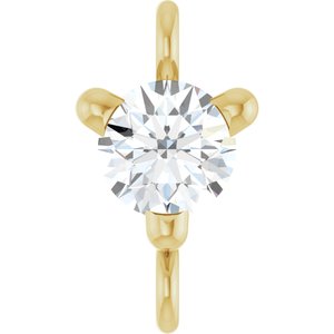14K Yellow Gold Petite Pav���� 1/10 CT Lab-Grown Diamond Link