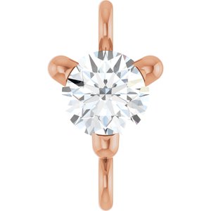 14K Rose Gold Petite Pav���� 1/10 CT Lab-Grown Diamond Link