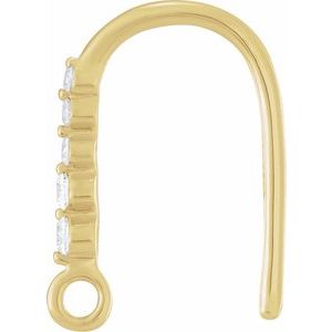 14K Yellow Gold .04 CTW Lab-Grown Diamond Five-Stone Earring Top