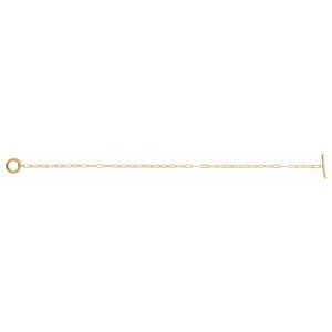 14K Yellow Gold 1/10 CTW Natural Diamond Toggle 7" Bracelet