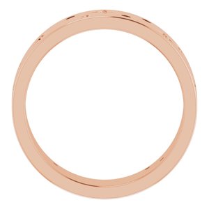 14K Rose 1/8 CTW Natural Diamond Star Band Size 10.5