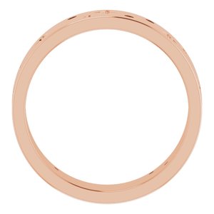 14K Rose 1/8 CTW Natural Diamond Star Band Size 11.5
