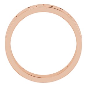 14K Rose 1/8 CTW Natural Diamond Star Band Size 11