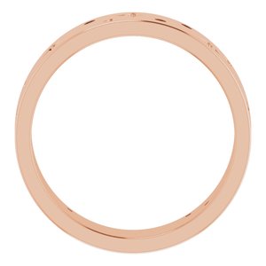 14K Rose 1/8 CTW Natural Diamond Star Band Size 12