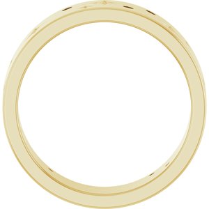 14K Yellow 1/8 CTW Natural Diamond Star Band Size 10