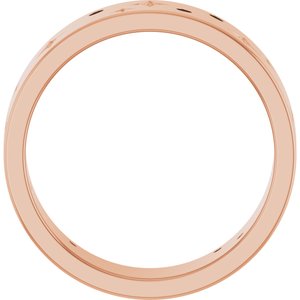 14K Rose 1/8 CTW Natural Diamond Star Band Size 10