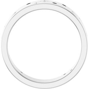 Platinum 1/8 CTW Natural Diamond Star Band Size 10