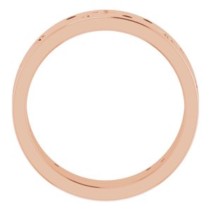 14K Rose 1/8 CTW Natural Diamond Star Band Size 9