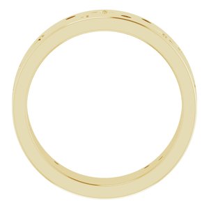 14K Yellow 1/8 CTW Natural Diamond Star Band Size 8