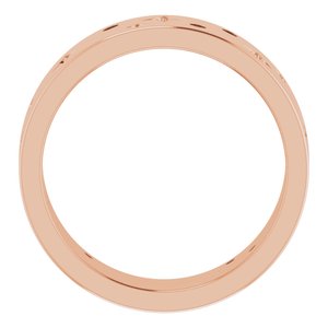 14K Rose 1/8 CTW Natural Diamond Star Band Size 8