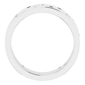 Platinum 1/8 CTW Natural Diamond Star Band Size 7.5
