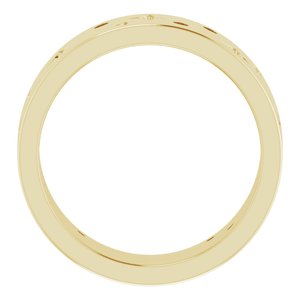 14K Yellow 1/8 CTW Natural Diamond Star Band Size 7.5