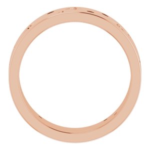 14K Rose 1/8 CTW Natural Diamond Star Band Size 8.5