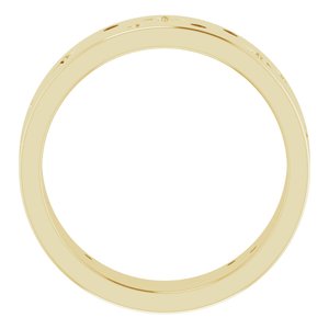 14K Yellow 1/8 CTW Natural Diamond Star Band Size 8.5