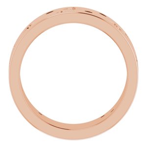 14K Rose 1/8 CTW Natural Diamond Star Band Size 6